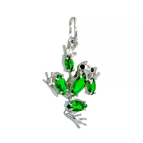 Серебряная подвеска 925, женская, с фианитом