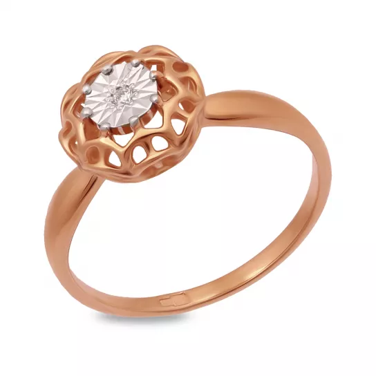 Кольцо с бриллиантами из золота