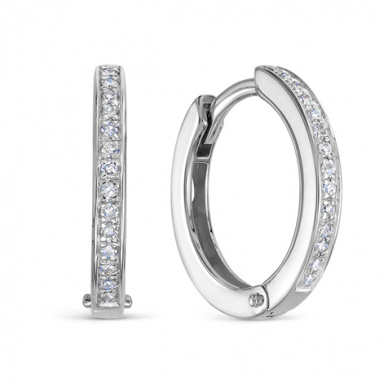 Золотые серьги 585, женские, с бриллиантом