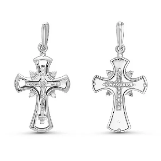 Крест с бриллиантами из золота