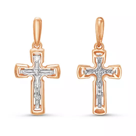 Крест с бриллиантами из золота