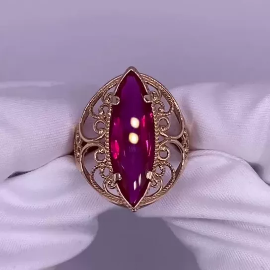 Золотое кольцо 585, женское, размер 19.5