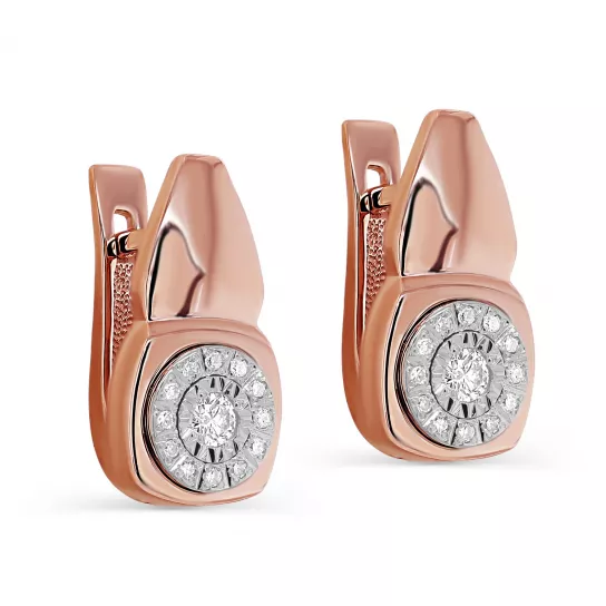 Серьги с бриллиантами из золота