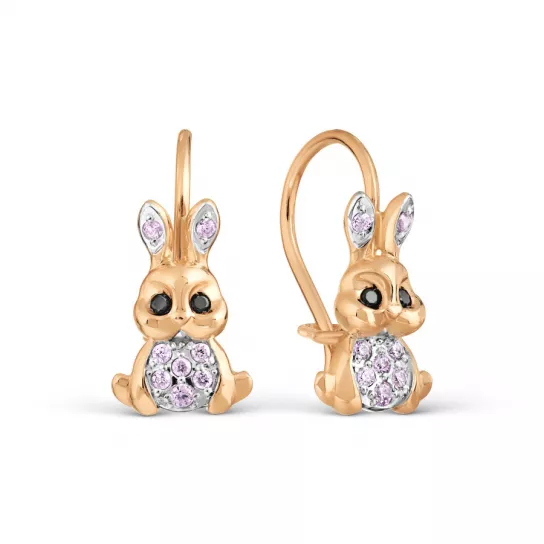 Серьги детские из золота