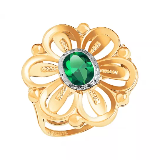 Золотое кольцо 585, женское, размер 20