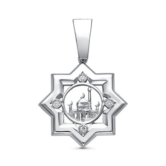 Серебряная подвеска 925, с фианитом