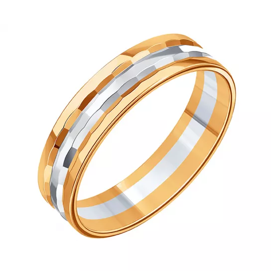 Золотое обручальное кольцо 585, размер 15.5