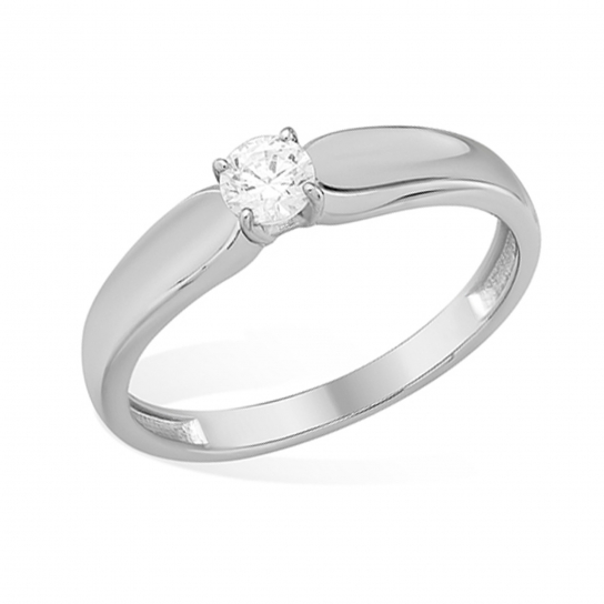 Серебряное кольцо 925, женское, с фианитом, размер 16.5