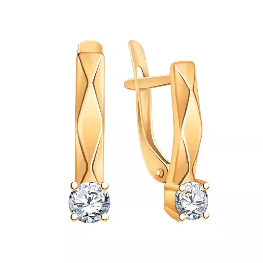 Золотые серьги 585, женские