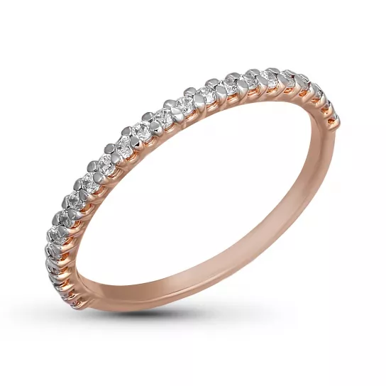 Кольцо с фианитом из золота