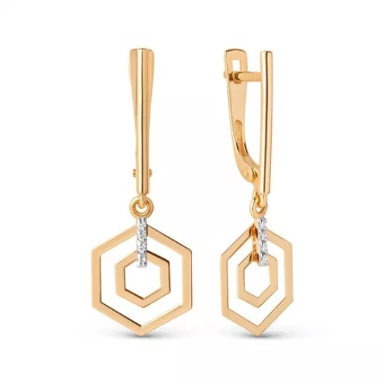 Золотые серьги 585, женские