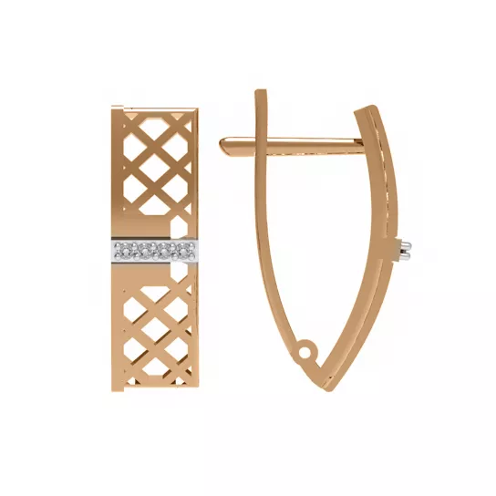 Золотые серьги 585, женские