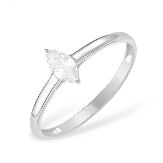 Серебряное кольцо 925, женское, с фианитом, размер 18.5