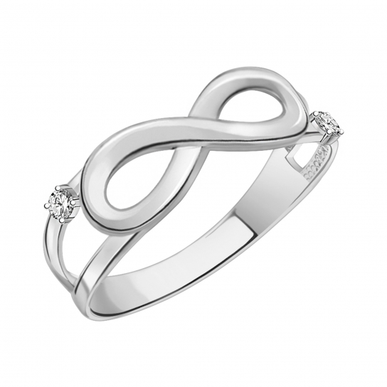 Серебряное кольцо 925, женское, с фианитом, размер 16.5
