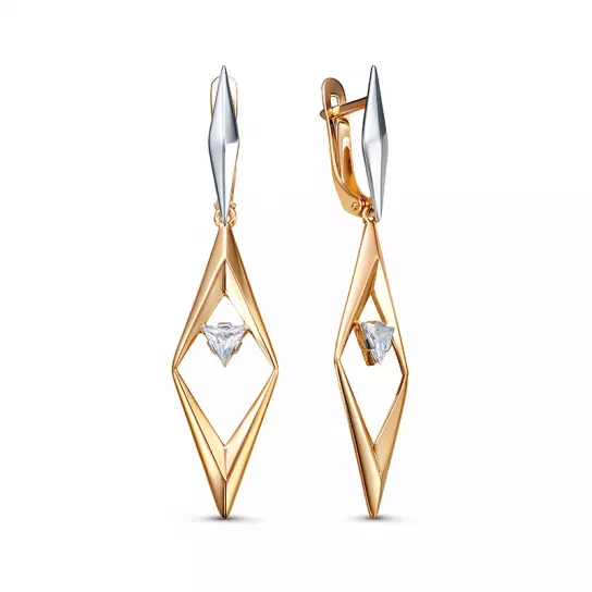 Золотые серьги 585, женские