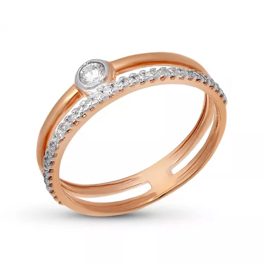 Золотое кольцо 585, женское, размер 16