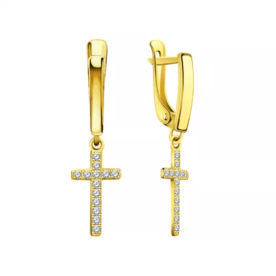 Золотые серьги 585, женские