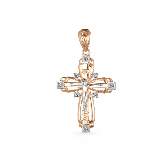 крестик 585 нательный, на шею