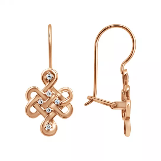 Золотые серьги 585, женские