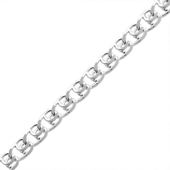 Серебряный браслет 925, плетение лав, длина 16 см
