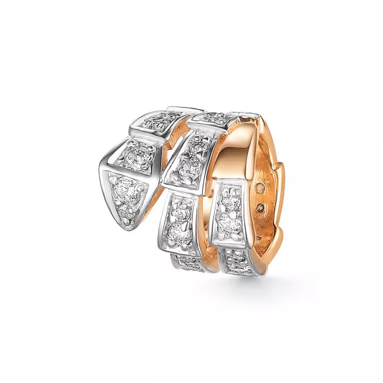 Золотая подвеска 585, женская, с фианитом