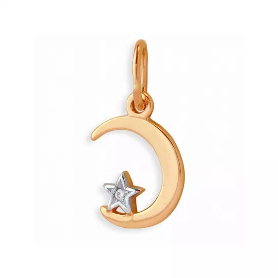 Подвеска мусульманская с фианитом из золота