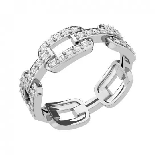 Серебряное кольцо 925, женское, с фианитом, размер 17.5