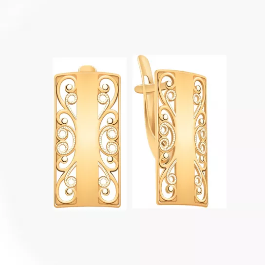Золотые серьги 585, женские
