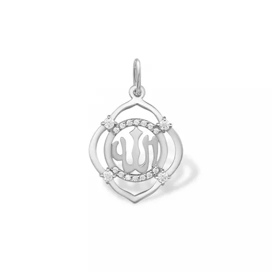 Подвеска с фианитом из серебра