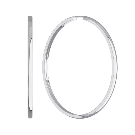 Серьги-конго из серебра