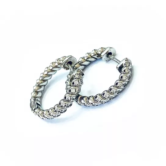 Серебряные серьги 925, женские, с фианитом