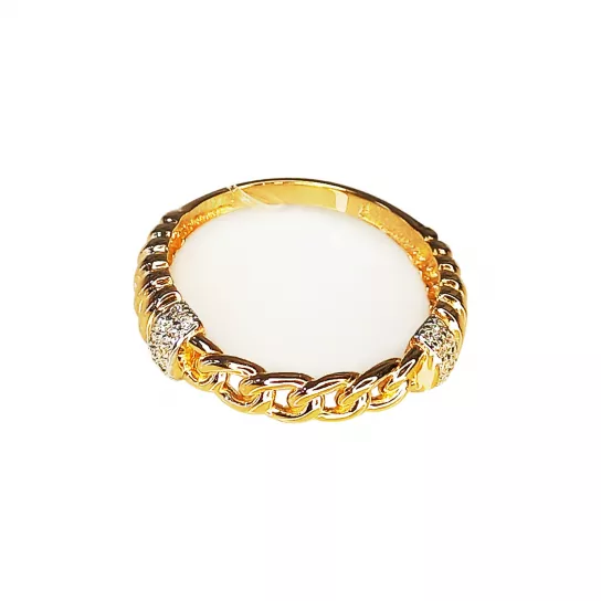 Золотое кольцо 585, женское, с фианитом, размер 18.5