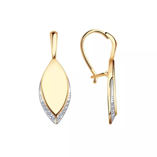 Золотые серьги 585, женские