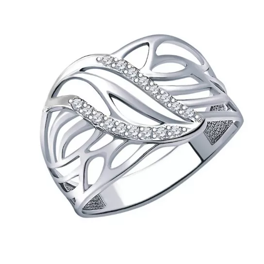 Серебряное кольцо 925, женское, размер 20.5