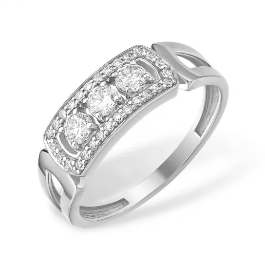 Серебряное кольцо 925, женское, размер 18