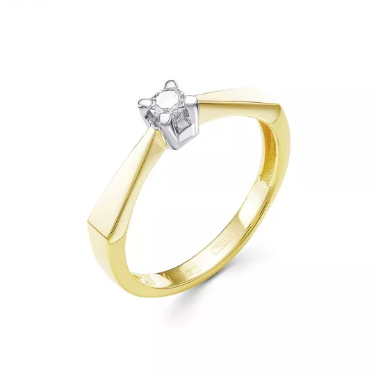 Золотое кольцо 585, женское, размер 17.5