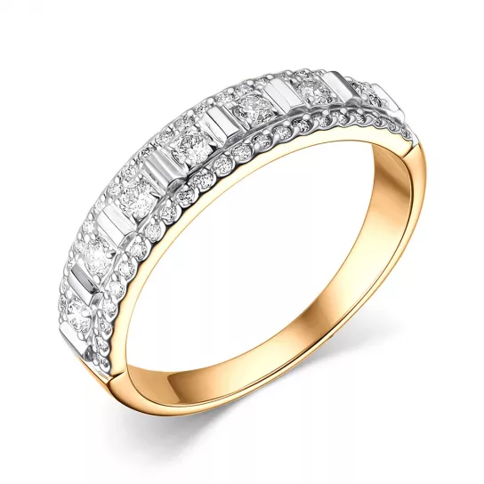 Золотое кольцо 585, женское, с бриллиантом, размер 18.5