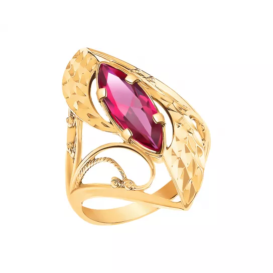 Золотое кольцо 585, женское, размер 21.5