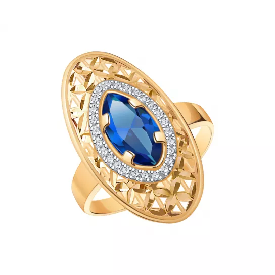 Золотое кольцо 585, женское, размер 18.5