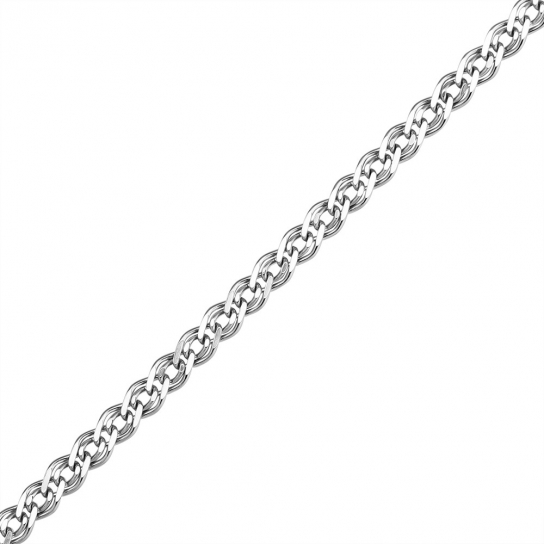 Серебряная цепочка 925 на шею, плетение нонна, длина 60 см