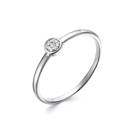 Золотое кольцо 585, женское, с бриллиантом, размер 15.5