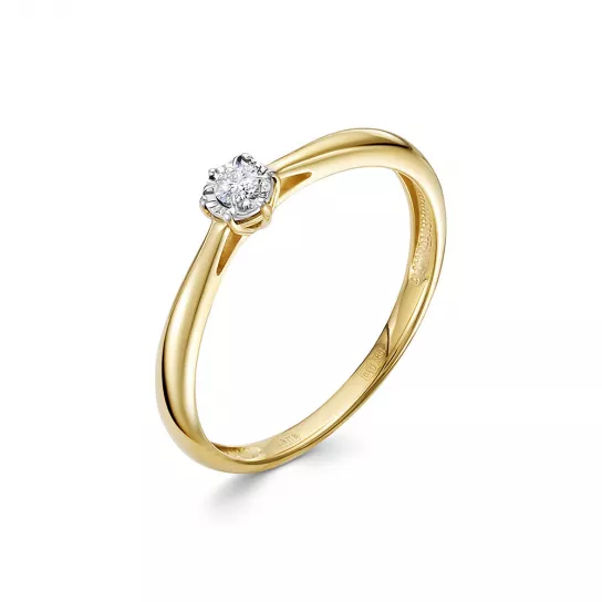 Золотое кольцо 585, женское, размер 17