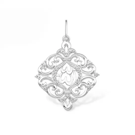 Подвеска с фианитом из серебра