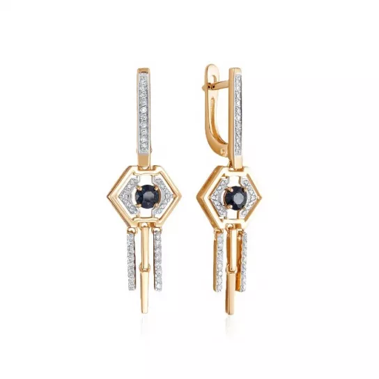 Золотые серьги 585, женские