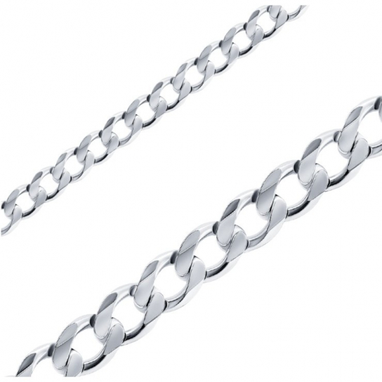 Серебряная цепочка 925 на шею, плетение панцирное, длина 40 см