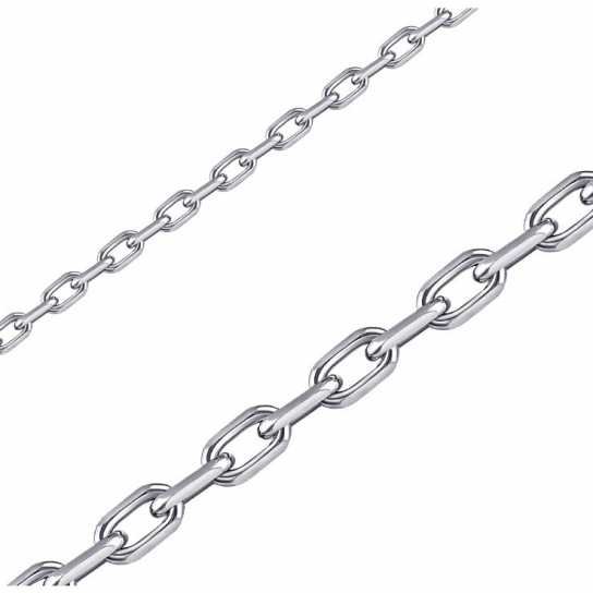 Серебряная цепочка 925 на шею, плетение якорное, длина 40 см