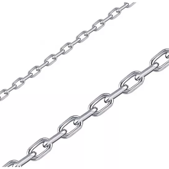 Серебряная цепочка 925 на шею, плетение якорное, длина 45 см