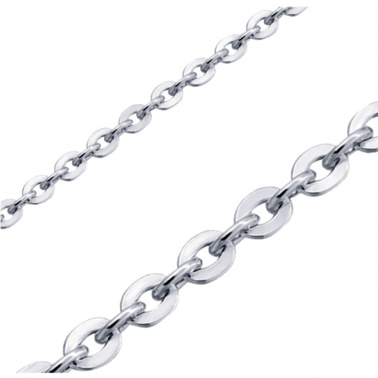 Серебряная цепочка 925 на шею, плетение якорное, длина 65 см