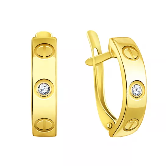 Золотые серьги 585, женские