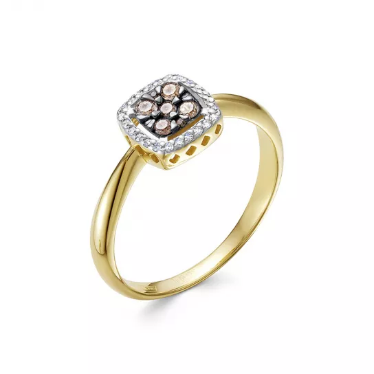 Кольцо с бриллиантами из золота